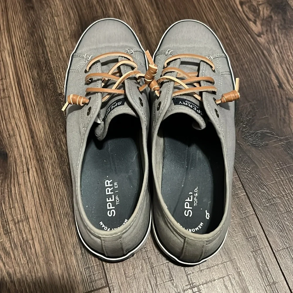 Sperry Memory Foam Gray Top Sider - Picture 8 of 9